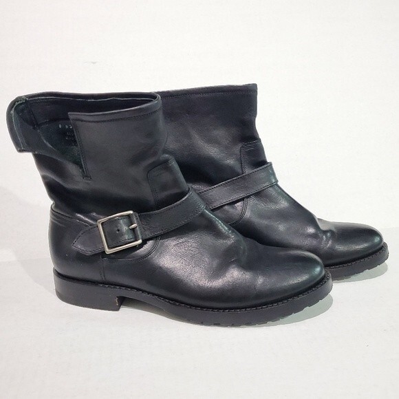 Frye Natalie Engineer Leather Boots Size 9 - Picture 14 of 16